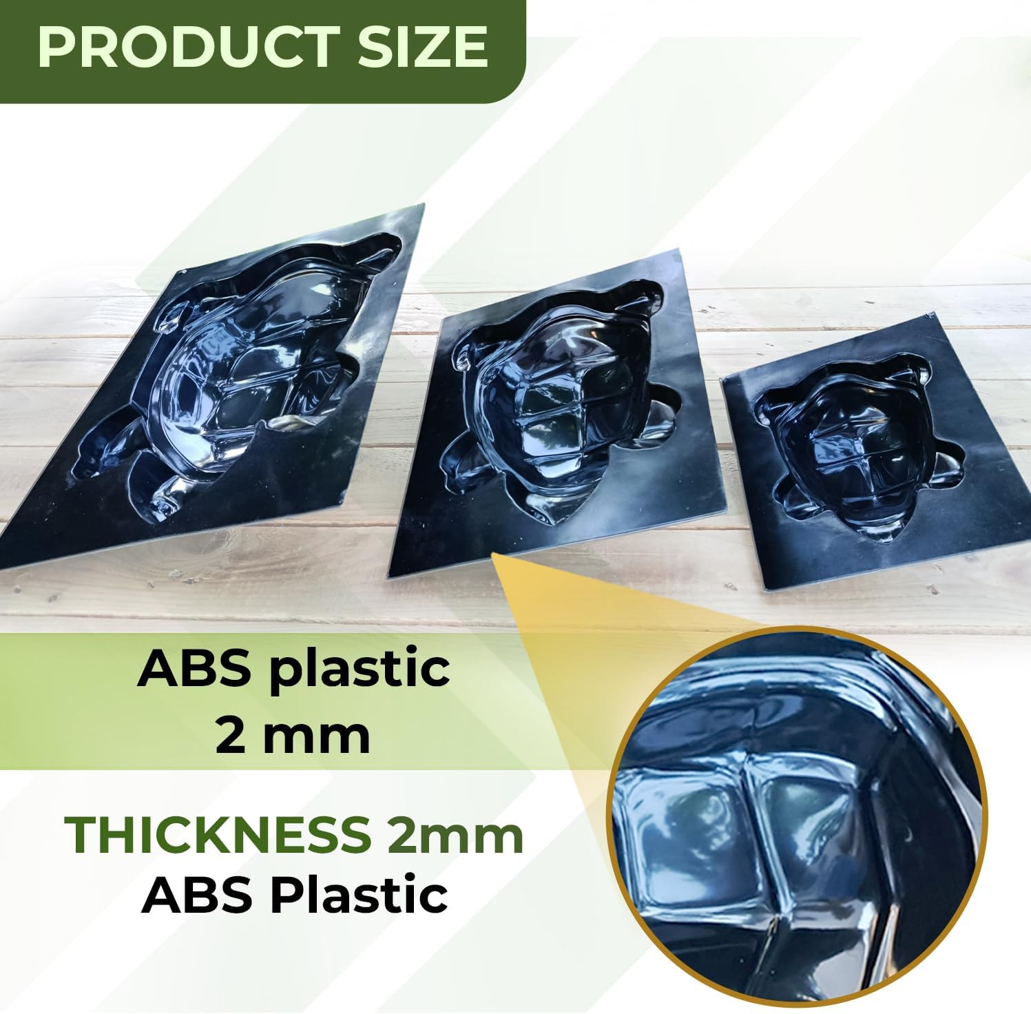 Turtle Stepping Stone Mold Cement Molds for Garden Concrete Plastic ABS 2mm - Tortoise Mould Mold for Cement