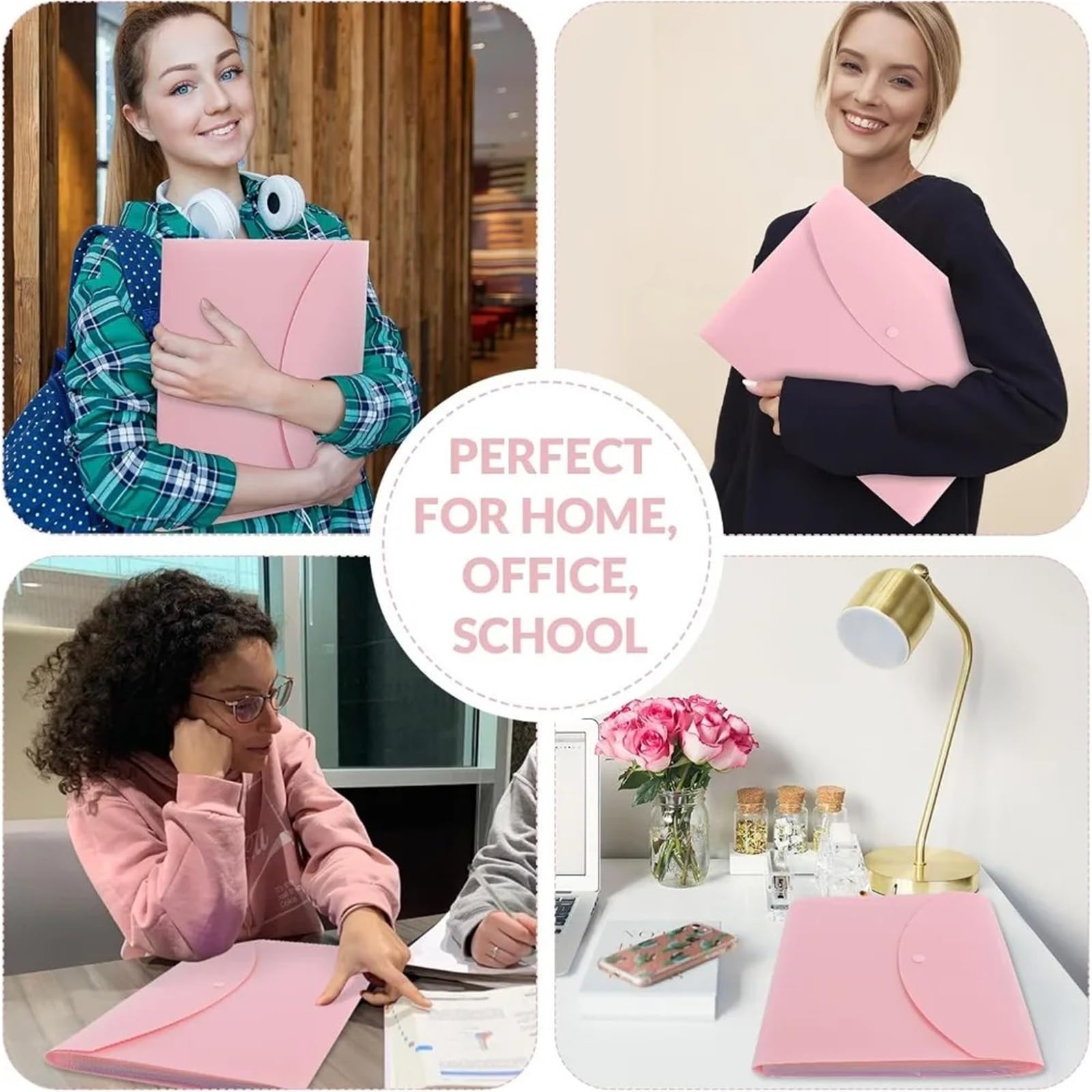Porta Documenti Espansione dell'organizzatore di cartelle file | Porta fisarmonica a 8 tasche in formato A4/Lettera con linguette, portatile for l'ufficio e la scuola