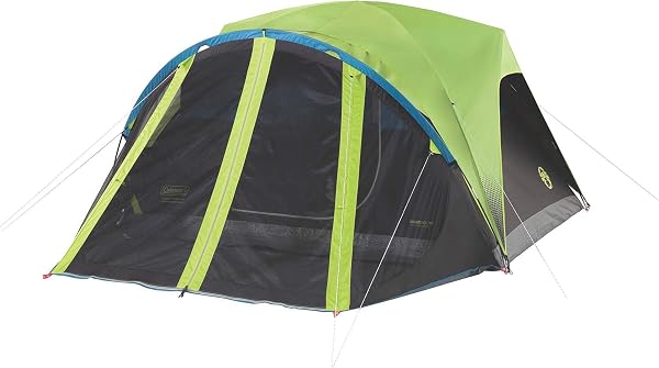 Coleman Carlsbad Dark Room Tent with Screened Porch, 4/6 Person Tent Blocks 90% of Sunlight to Keep Inside Cool, Weather