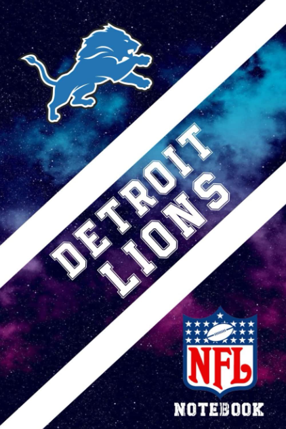 NFL Notebook : Detroit Lions Gratitude Journal Gift Ideas Sport Fan NHL , NCAA, NFL , NBA , MLB Type #14