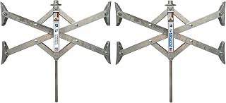 BAL 28024 X-Tended Fit X-Chock Tire Locking Chock – Wheel Stabilizer for Wide Tandem Axle Trailers & RVs – Set of Two Chocks, Heavy-Duty Steel, Ratchet Included