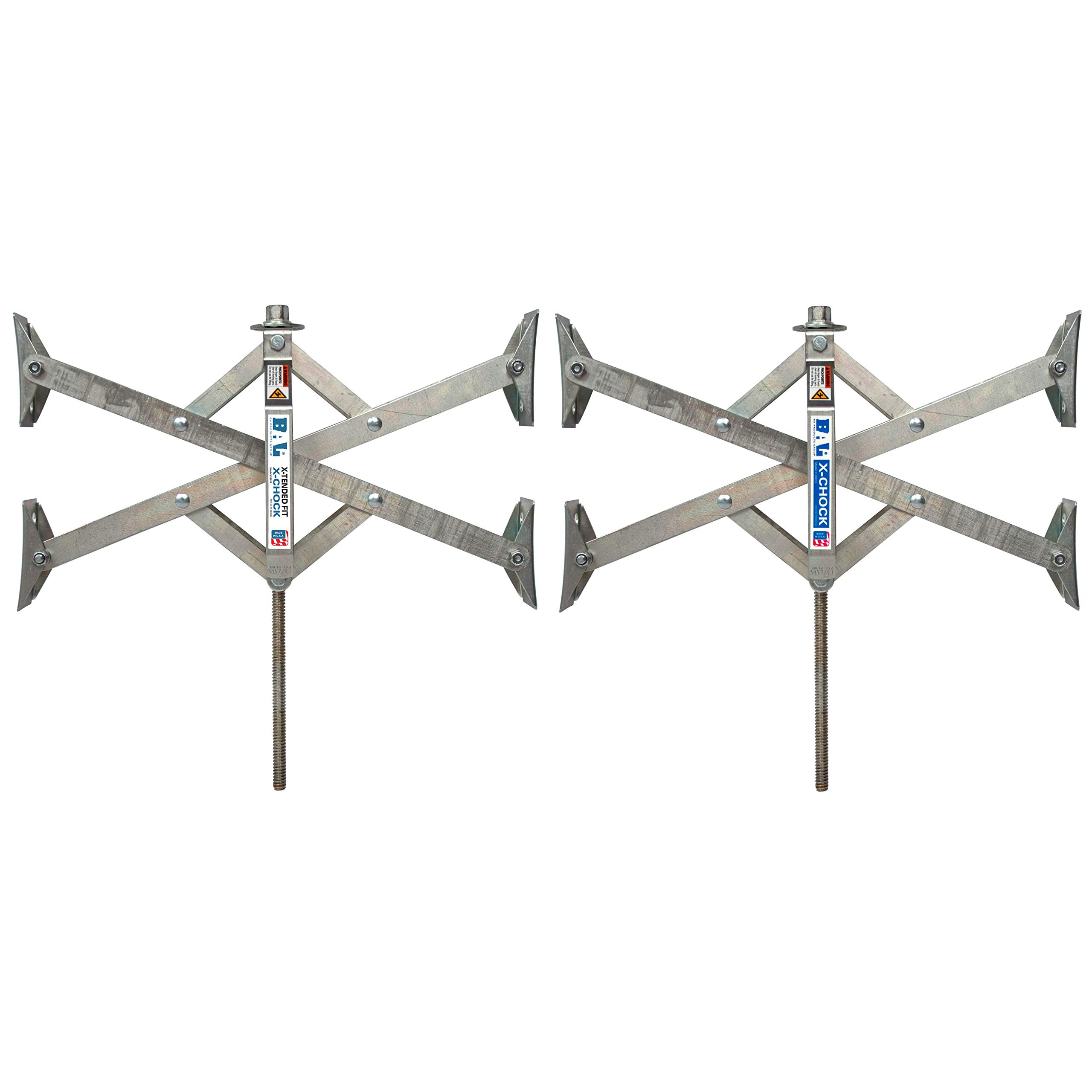 28024 X-Tended Fit X-Chock Tire Locking Chock – Wheel Stabilizer for Wide Tandem Axle Trailers & RVs – Set of Two Chocks, Heavy-Duty Steel, Ratchet Included