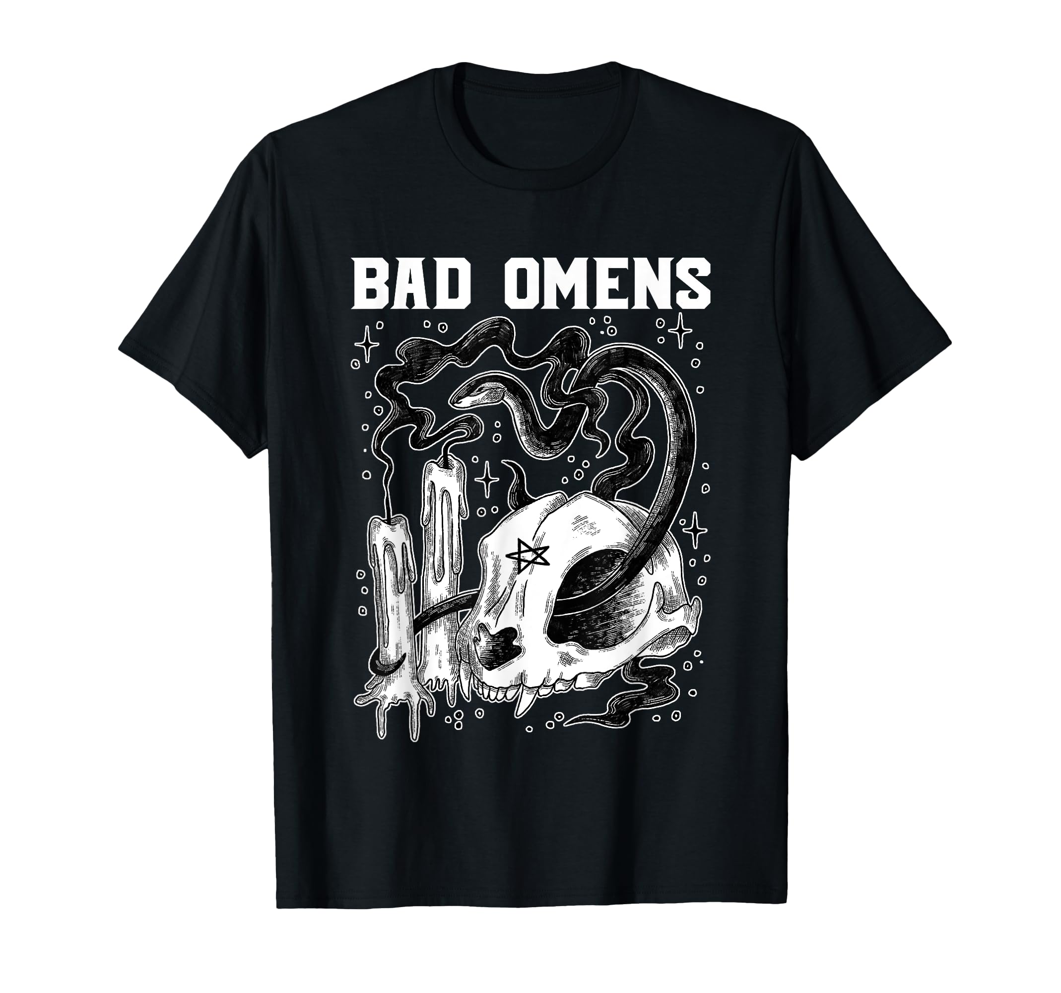 Amazon | Bad Omens 蛇と頭蓋骨 バッドオーメン Tシャツ | Tシャツ 