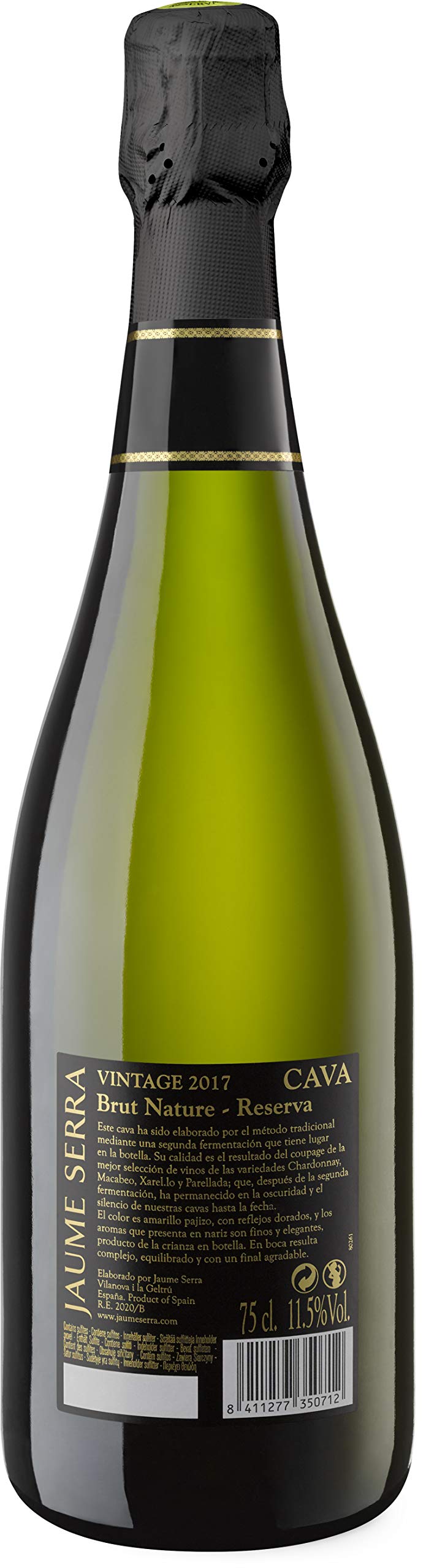 Jaume Serra Reserva - Cava Vintage Brut Nature Reserva, Cabernet sauvignon - Caja de 6 Botellas x 750 ml