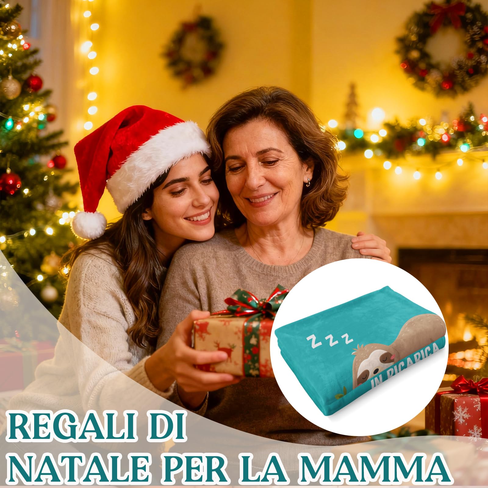 Coperta Regalo Per Mamma 'Amore Di Figlio' – Plaid In Microfibra 152x127 Cm Con Messaggio Ricamato, Morbida E Calda - 3