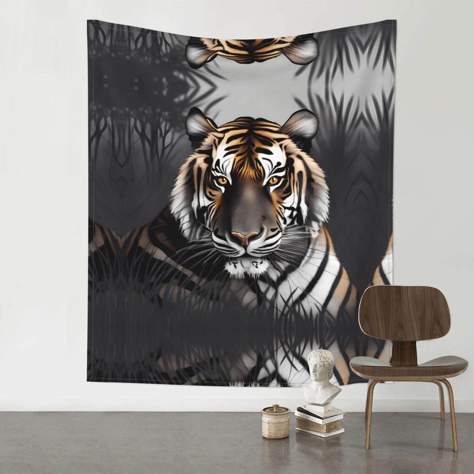 WHJSHOP Tiger at rest Prints Original Wall Tapestry 60x51in – Boho Throw Blanket for Dorm Decor, Beach Picnic, & Bedroom Layering