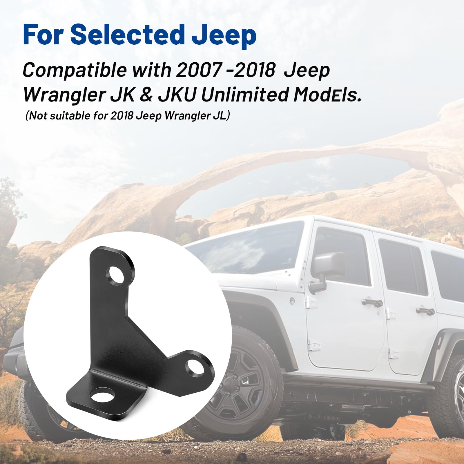 Anina CB Antenna Spare Tire Mount for Jeep Car Antenna Spare Tire Bracket Compatible with Jeep JK Wrangler & Wrangler JKU Unlimited 2007-2018