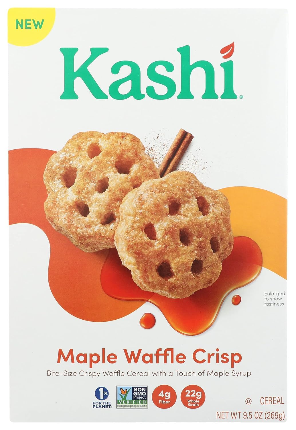 Cold Breakfast Cereal - Maple Waffle Bites byKashi - USDA Organic - Non GMO - Whole Grains - Kosher Certified Cereal - 12.7 Oz - Pack of 4