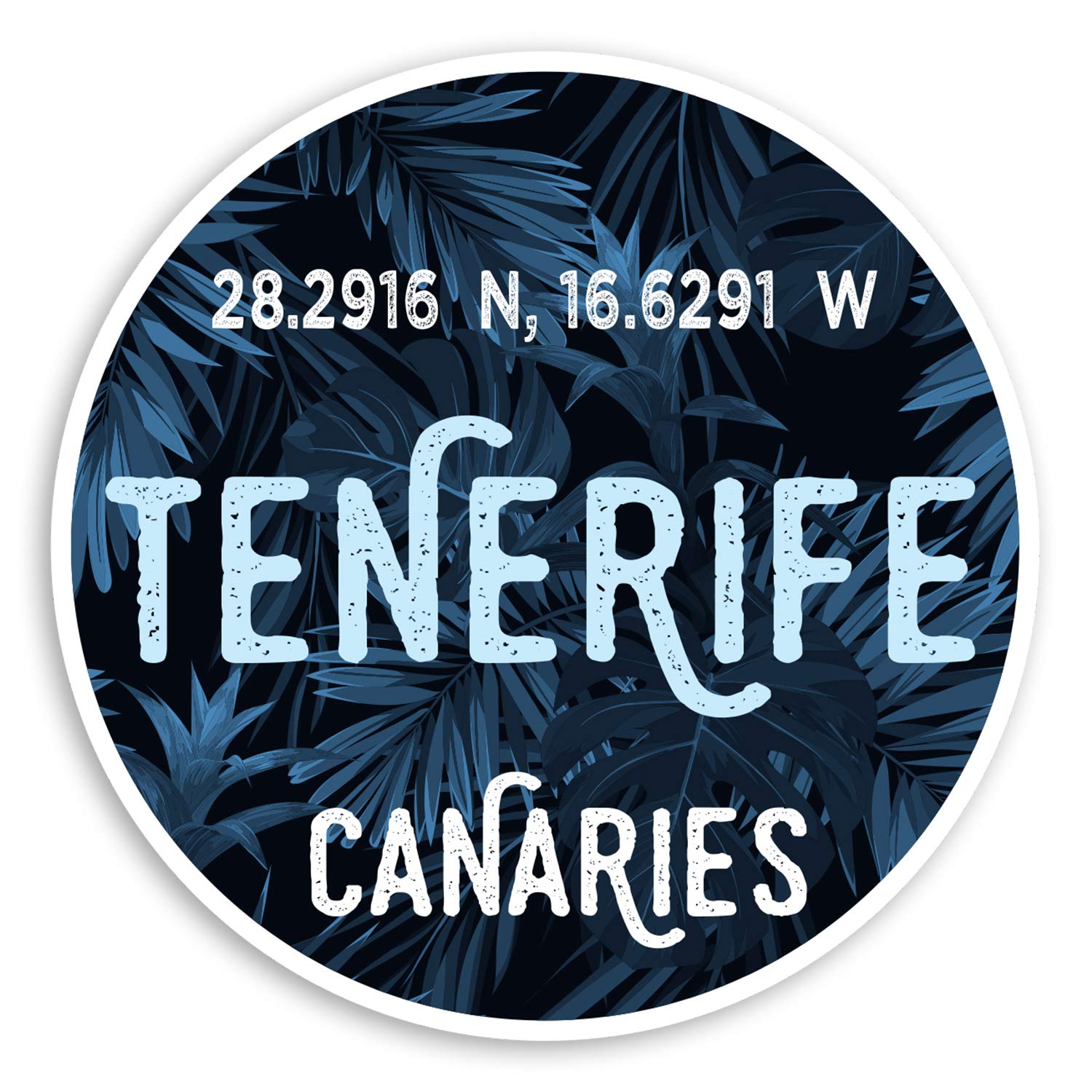 2 x 10cm Blue Tenerife Vinyl Stickers - Canaries Travel Luggage Sticker #30824 (10cm Wide)