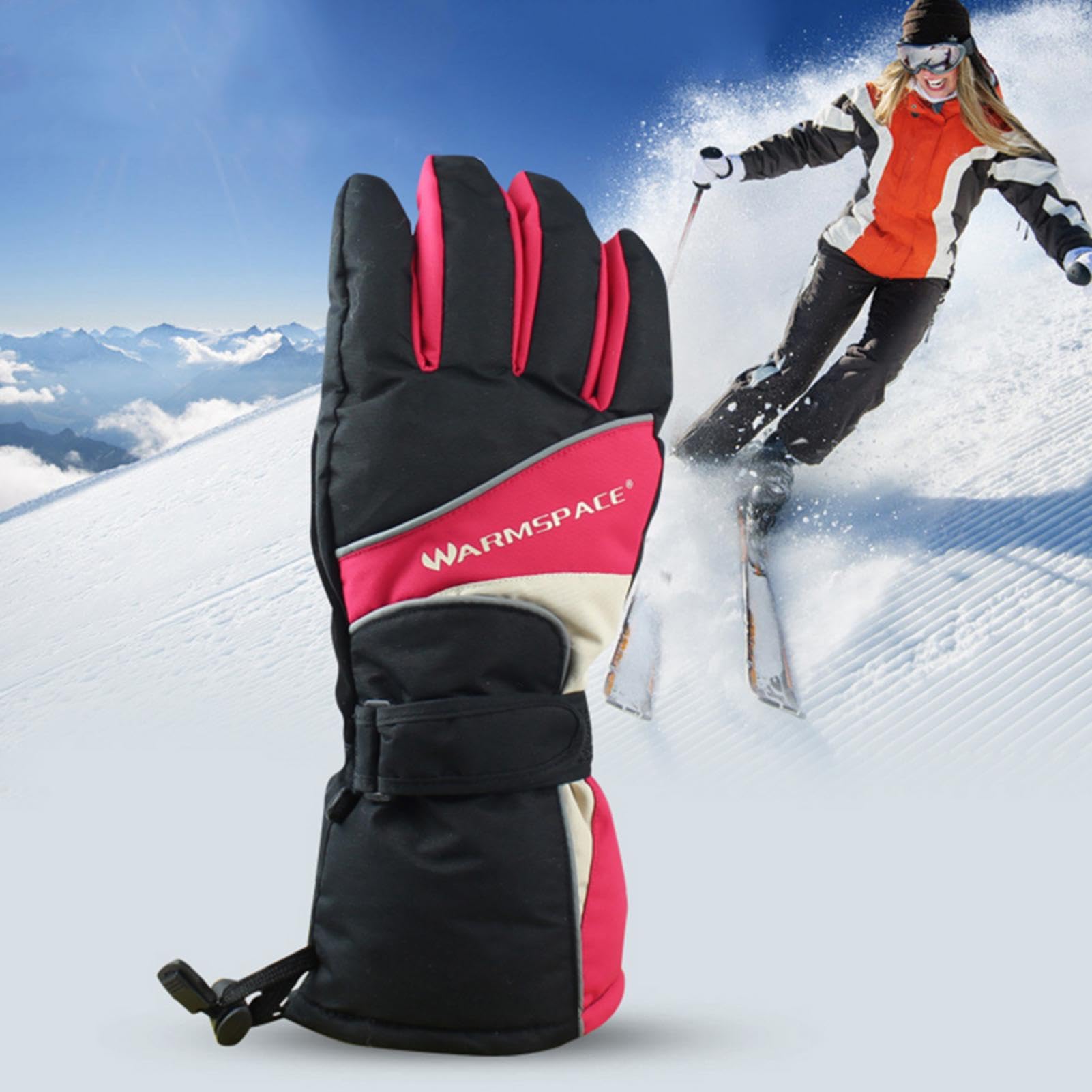 Guantes Eléctricos - Guantes para Hombres y Mujeres, Guantes de Invierno Calentadores Antideslizante | Impermeable Caliente para Tiempo Frío, Guantes Térmicos para Entrenamiento, Carreras y Ciclismo