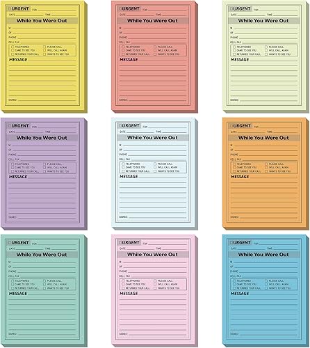 Miniatura 7 de 9 blocs de notas adhesivas de 4 x 5 pulgadas, notas adhesivas de colores surtidos, notas adhesivas para mensajes urgentes para llamadas de trabajo,