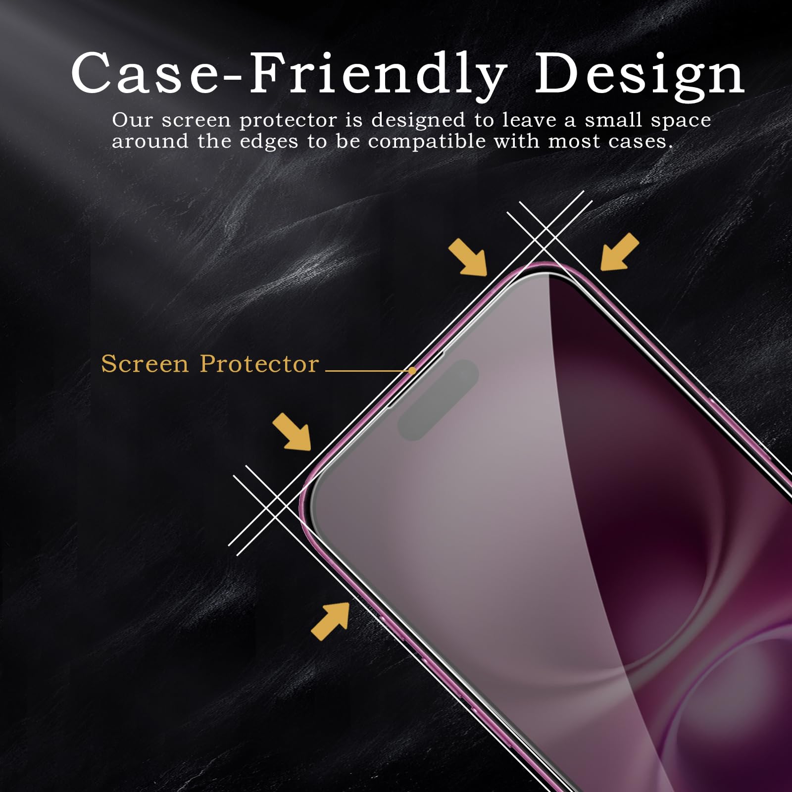 Pellicola protettiva per la privacy per iPhone 16 Plus, accessori in vetro temperato infrangibile, pellicola in vetro temperato anti spia, compatibile con custodie, ultra resistente, durezza 9H