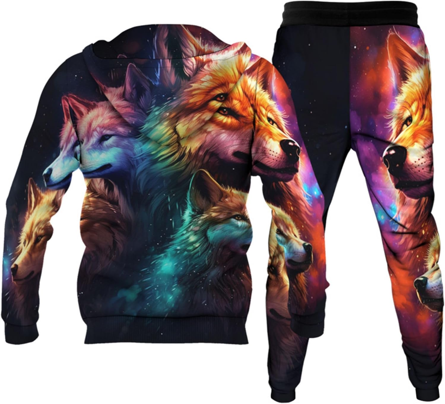 Men Novelty Animal 3D Hoodie Joggers Sweatpants Set Drawstring Waistband 80s 90s Tracksuits 2 Piece Set