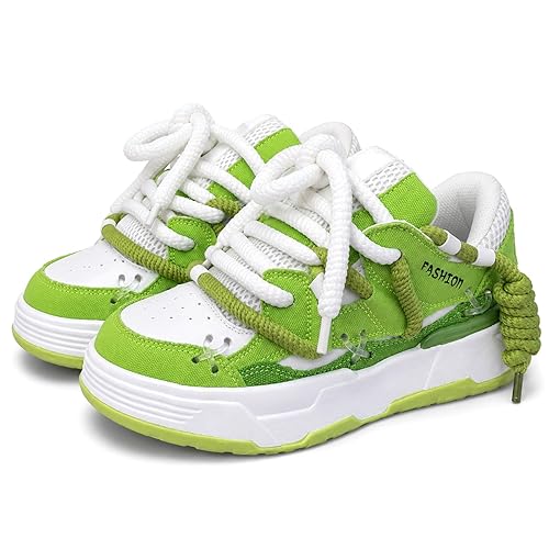 Platform Sneakers for Men and Women Y2K Trendy Denim Casual