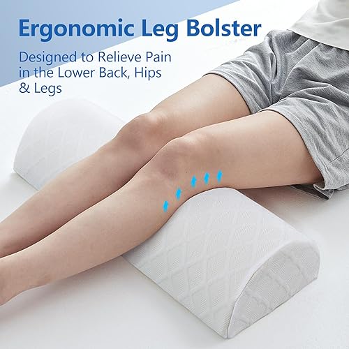 Miniatura 3 de Cozyhealth Almohada de rodilla para dormir de espalda, cojín de espuma viscoelástica para aliviar el dolor de ciática, soporte debajo de la pierna