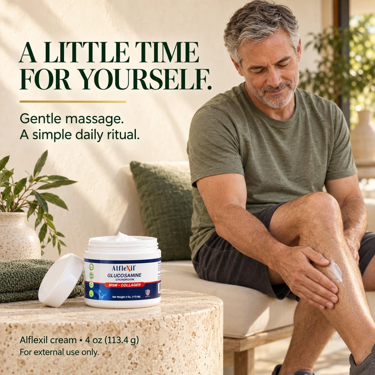 Glucosamine Plus Chondroitin Cream with MSM & Collagen, Supports Healthy Joints, Joint & Muscle Pain Relief, Improves Mobility, Fast Absorption, and Moisturizes Skin, 4 Oz. — Amazon image 6