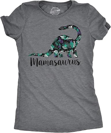 Womens Mamasaurus Dinosaur Mom T Shirt 
