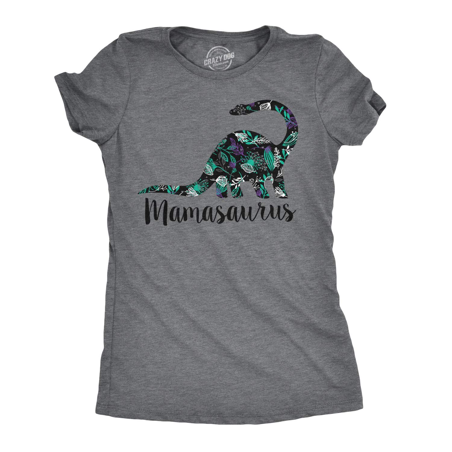 Crazy Dog T-ShirtsWomens Mamasaurus Brontosaurus and Mamasaurus Rex Dinosaur Mom T Shirts Funny Cool Graphic Tee for Mothers Day