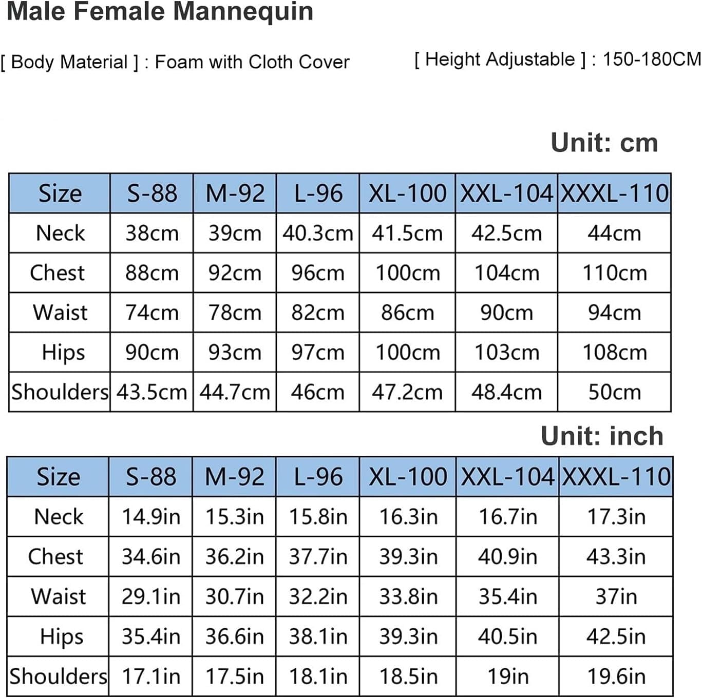 Plus Size Szycie Męskiego Manekina Tułowia Ze Stojakiem Na Trójnogu, Męskie Ciało Manekina Krawieckiego, Na T-shirty/kurtki(Size:XXL)