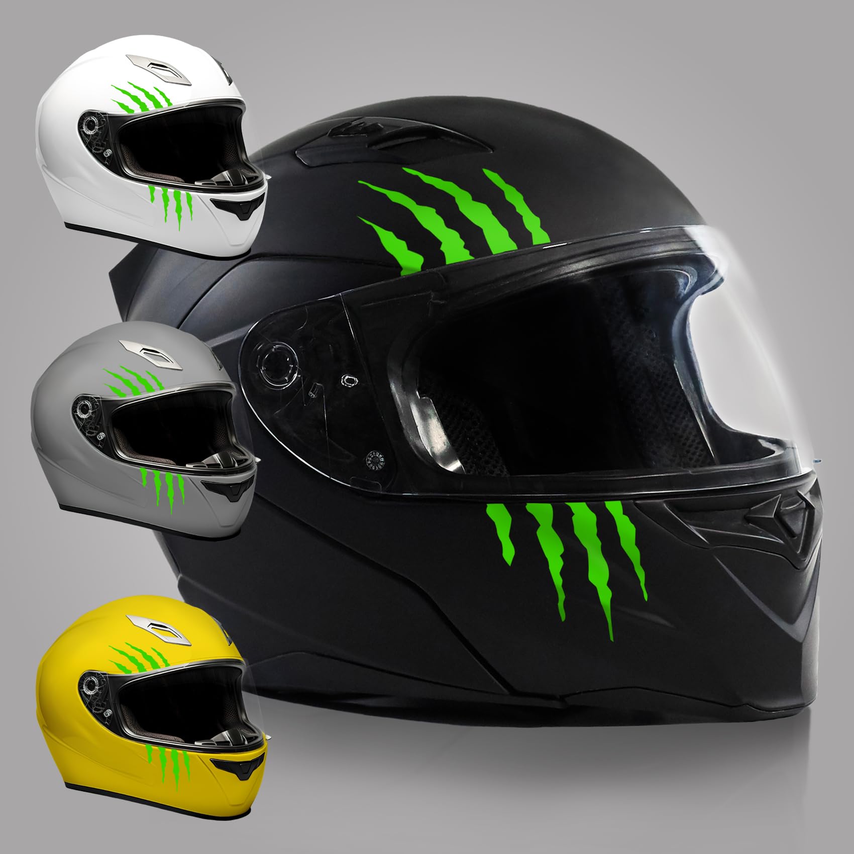 Adesivi Per Casco Da Moto - Set Di 2 - Dimensioni 7,5x7,5 Cm - Impermeabili E Resistenti Ai UV - Facili Da Applicare - Foto 2
