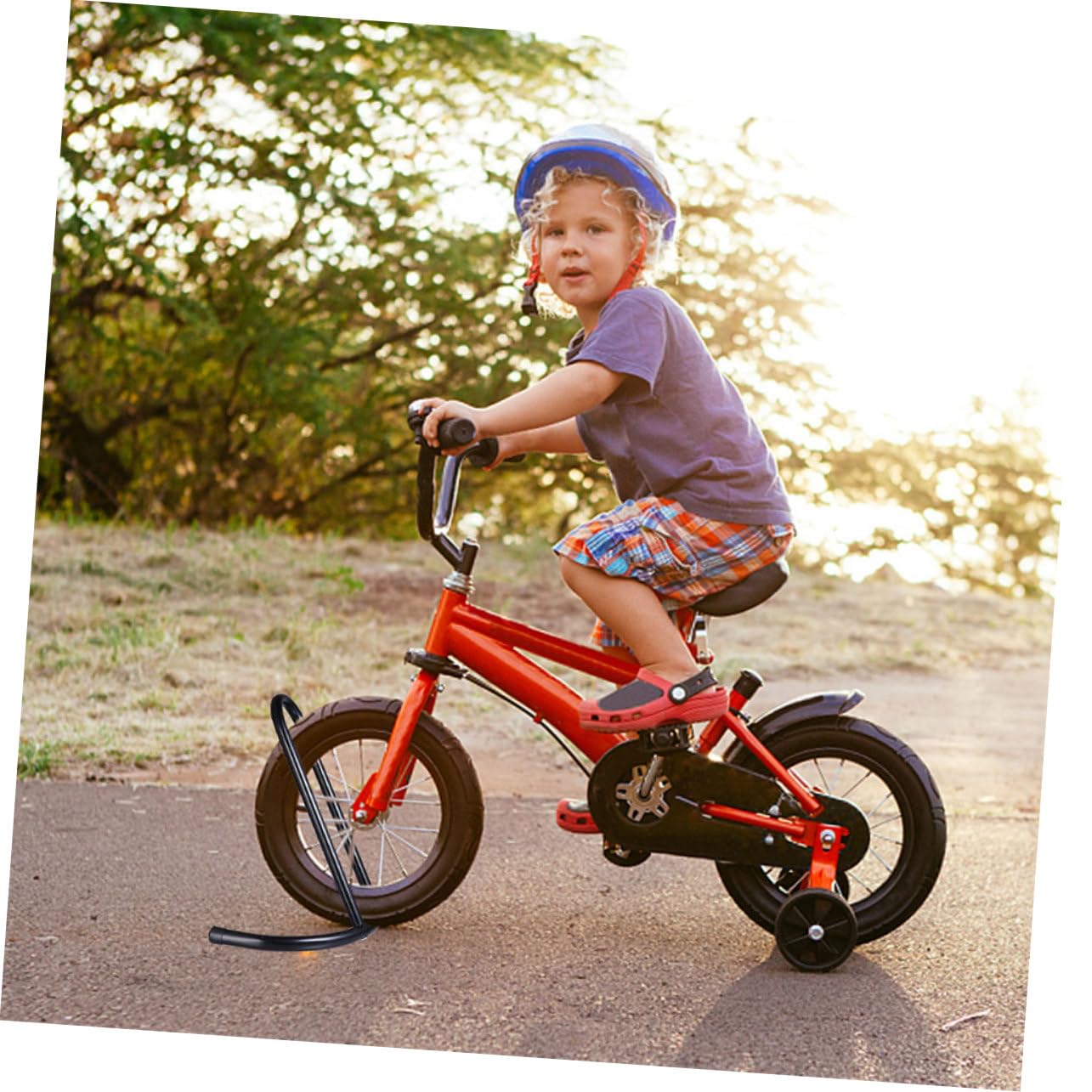 BESTonZON 2piezas Portabicicletas Soporte Metálico Para Bicicletas y Patinetas Soportes Para Estacionamiento Desmontable Para Interiores y Exteriores Equilibrado Adultos