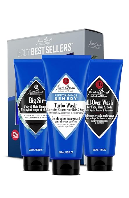 Jack Black Turbo Wash Energizing Cleanser for Hair & Body – Men’s Hair & Body Wash Set, &hellip;