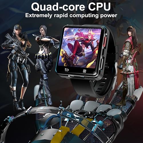 Miniatura 4 de Reloj inteligente 4G con ranura para tarjeta SIM, reloj inteligente GPS de pantalla grande de 2.64 pulgadas para hombres, 4 GB+128 GB, reloj Android