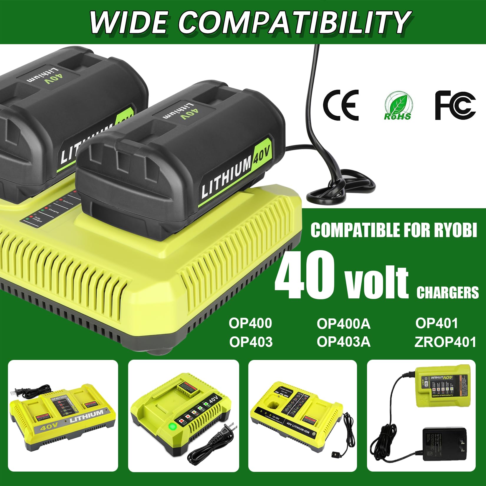 Amazon.com: JYJZPB 6.0Ah Replacement for Ryobi 40V Battery