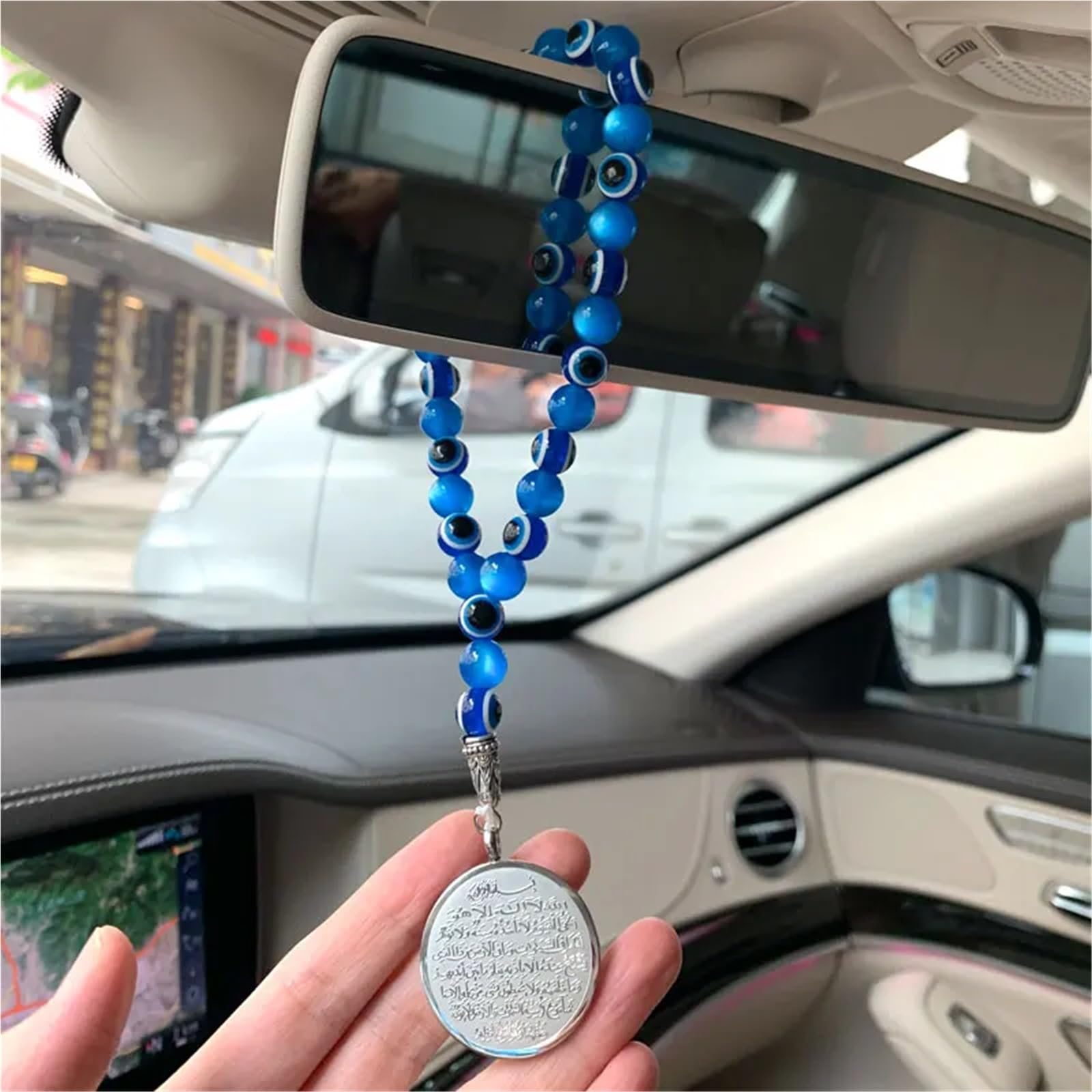 Quran AYATUL KURSI Allah Car Rear View Mirror Islam Turkish Car Pendant Hanging