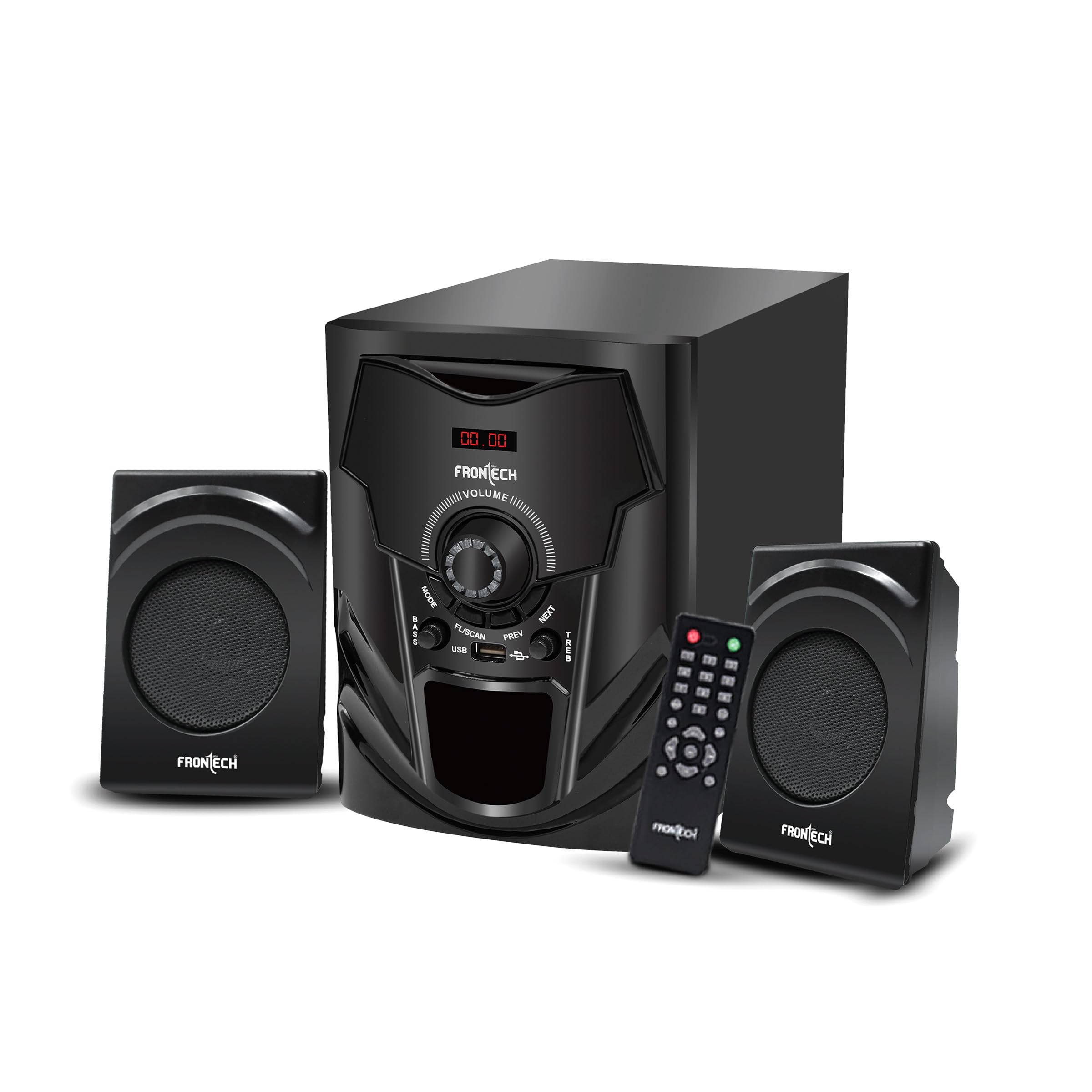 FRONTECH 2.1 Channel Speaker System | Bluetooth 5.0-40W Output, USB|BT|FM Support|LED Display, (3955 - Black) (B0CX8VDK73) Amazon Price History, Amazon Price Tracker