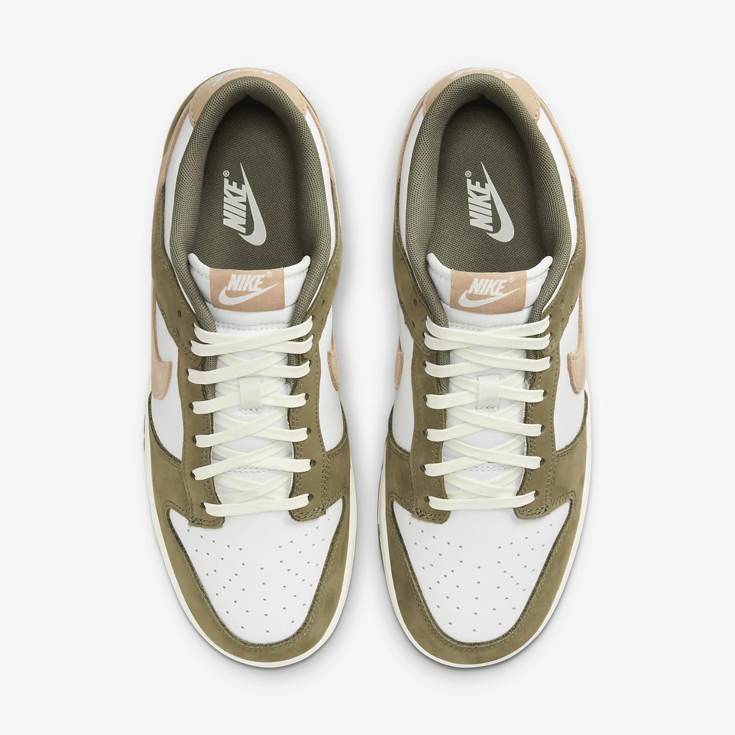 Nike Dunk Low Retro Premium Men's Shoes (FQ8250-200, Medium Olive/Summit White/Sail/Hemp) Size 8 - Image 4