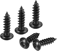 Vista 6 de uxcell Tornillos autorroscantes hexagonales, tornillo de madera de acero al carbono M3 x 0.236 in 400pcs