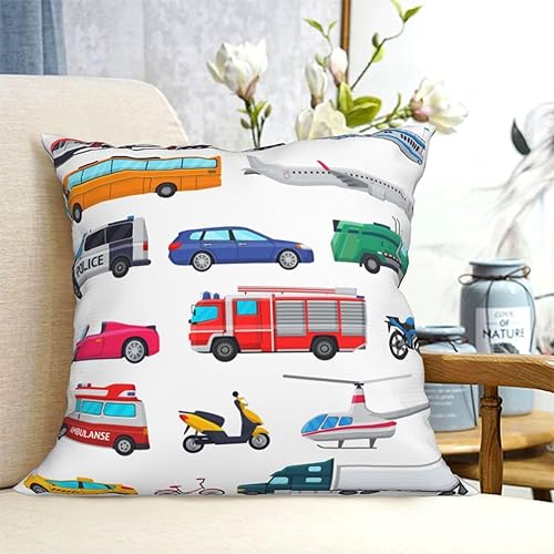 Miniatura 4 de Aimeryup Throw Pillow Covers 18x18 Inch Police Car School Bus Decorative Pillow Covers Cushion Covers cojines decorativos para sala Pillow Cases