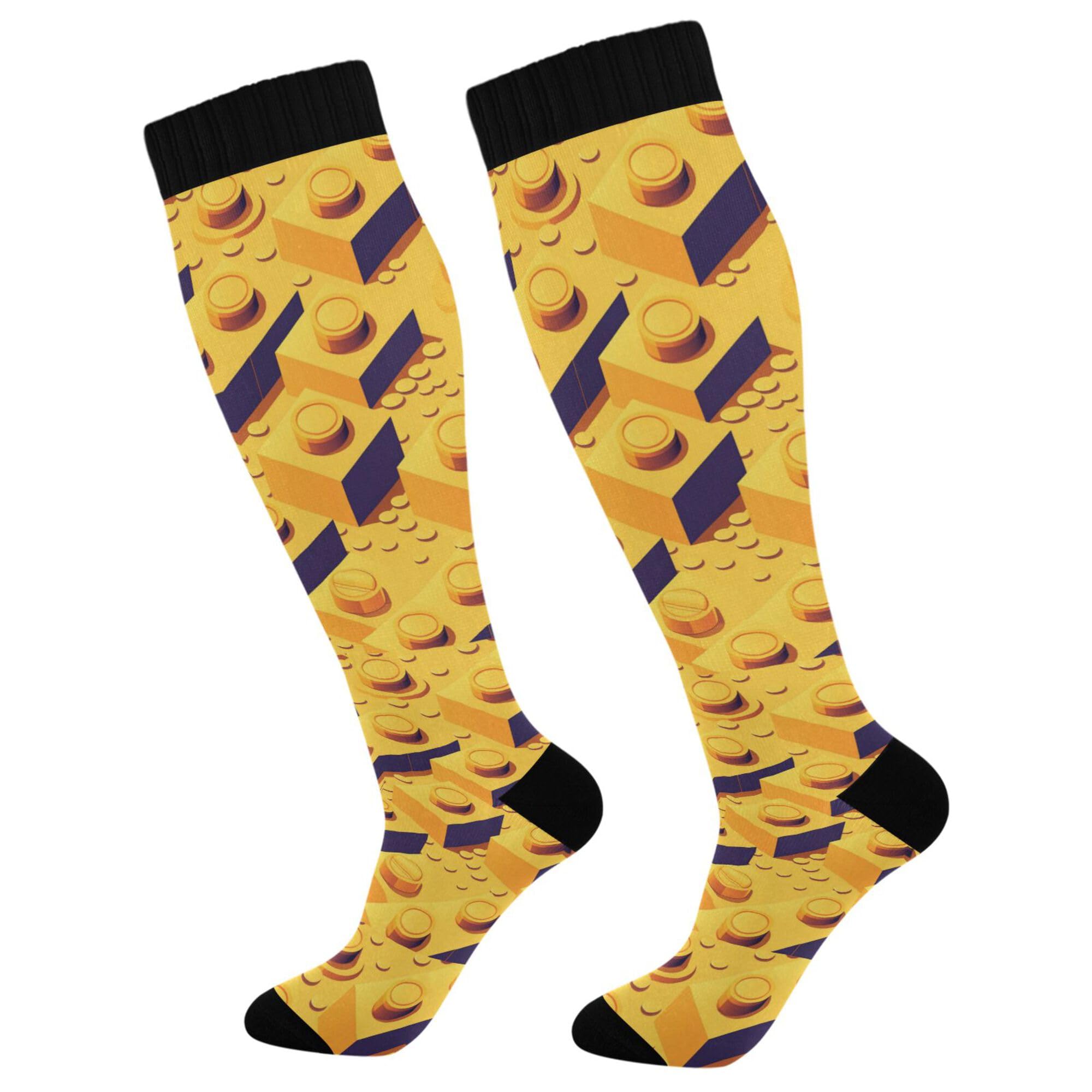 Compression Socks for Men and Women Circulation Wide Calf Knee High Socks Support for Running Medical Travel