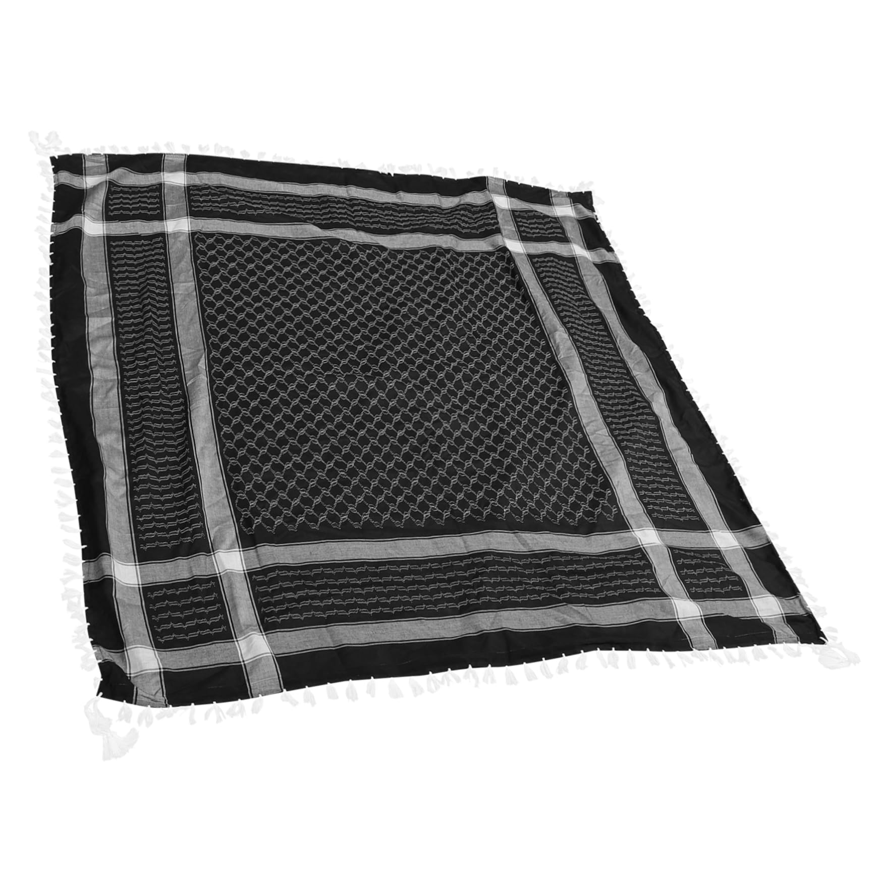 OATIPHO Mens Head Scarf Decorative Arab Headwrap Tassels Square Headband All-seasons Scarf Easy Wash