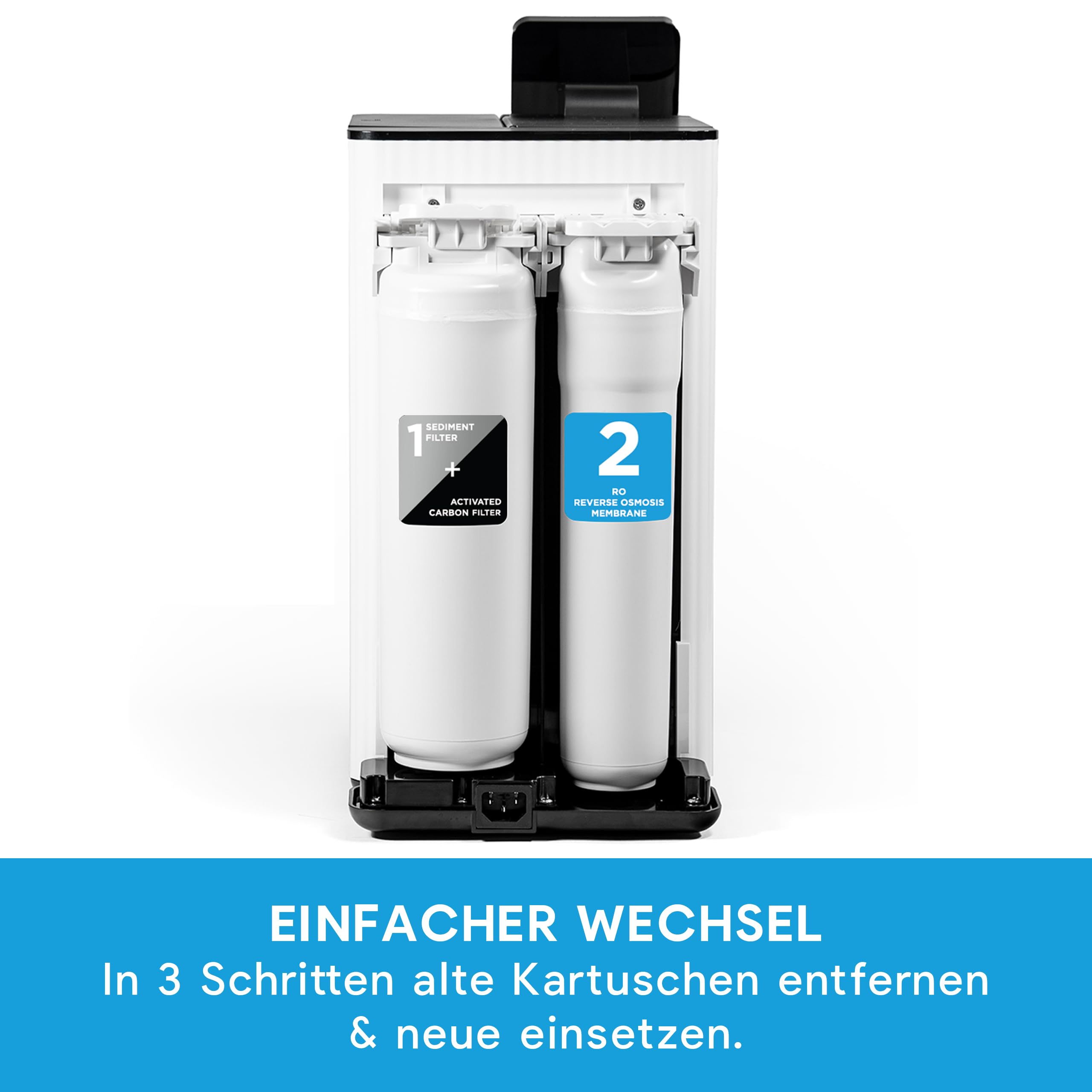 LANGWATER Ersatz-Wasserfilter-Set für TheWell 2 Auftisch Osmoseanlage – Filter 1 Kombinierter Sediment-Aktivkohlefilter, Filter 2 NSF 58-zertifizierte RO-Membran – Antikalk – Einfache Installation
