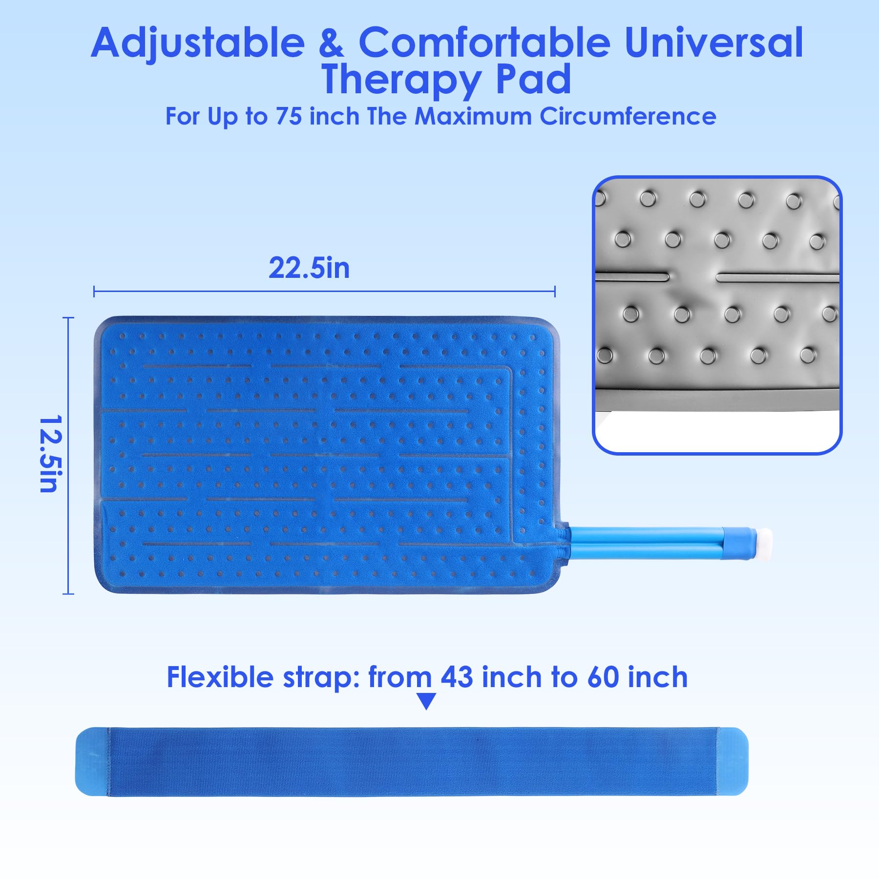 Máquina de terapia de frío con temporizador programable, almohadilla grande universal para hombros, brazos, espalda, cintura, caderas, piernas y rodillas, terapia de hielo para poscirugía, sistema de