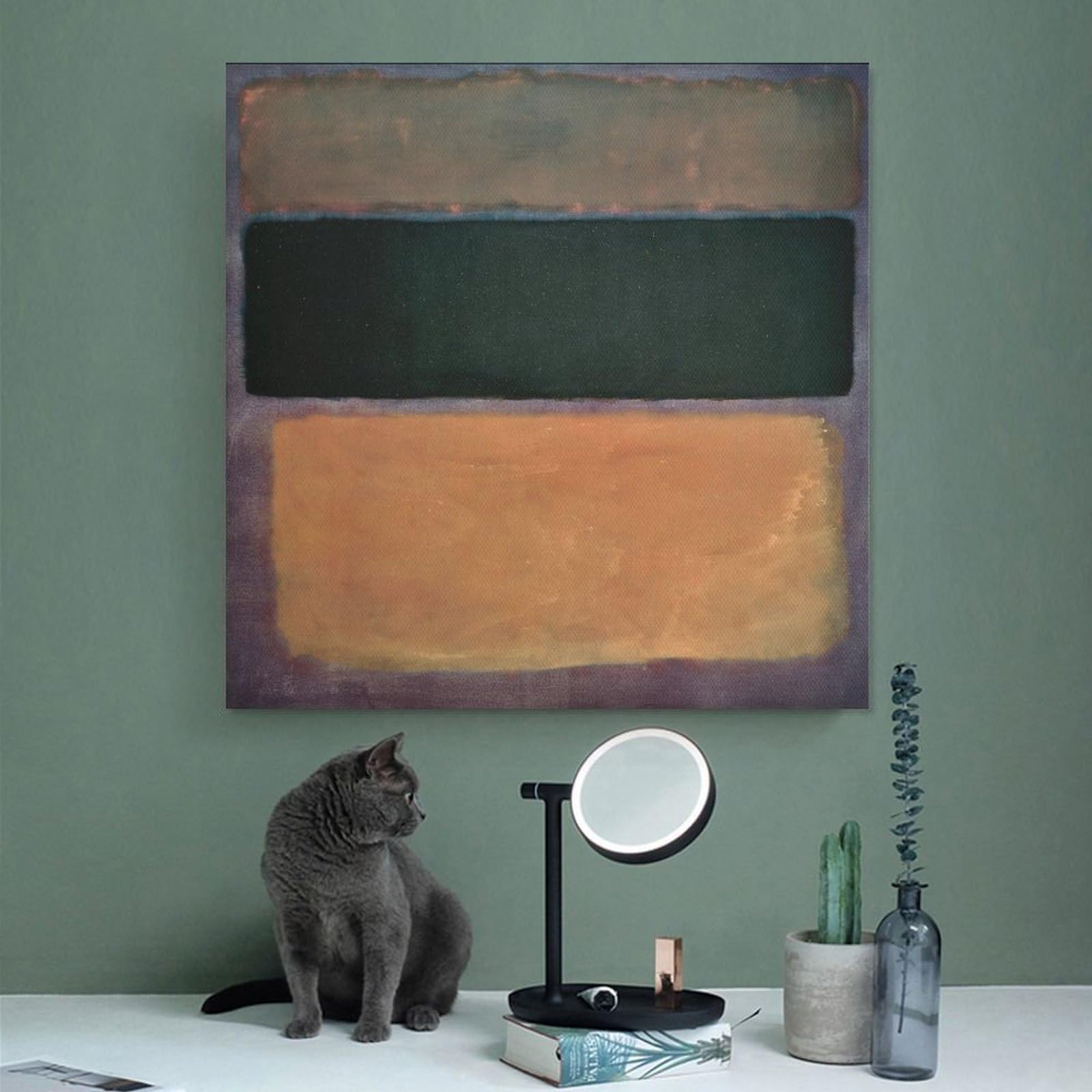 WCYB Untitled, 1956 01 Mark Rothko Prints plakat, dekoracja na płótnie, obraz, sztuka ścienna do biura, rama, 71,1 x 71,1 cm (dł. x szer.)