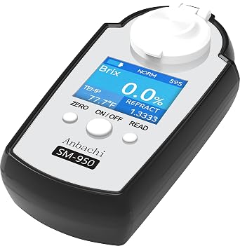 Digital Refractometer Digital BRIX Tester Sugar Meter Ideal for Drinking Water Beverage Kombucha Orchard Fruit Juice Carbohydrate Content High Accuracy Portable Refractive Index Tester 0-95%