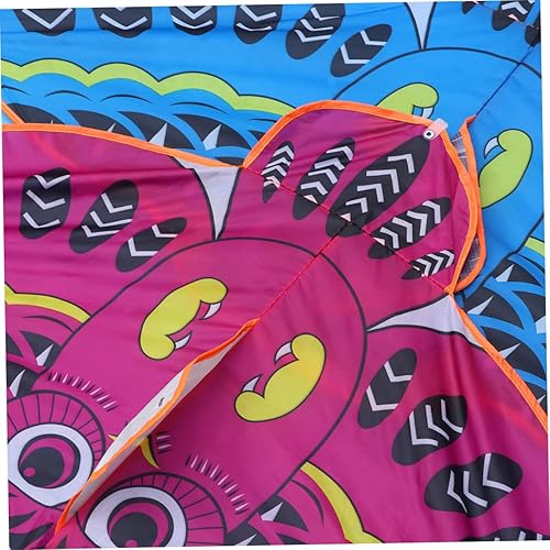 Miniatura 9 de FELTECHELECTR Juego de 2 piezas para niños pequeños al aire libre, cometa de animales para niños, cometa de dragón, cola de cometa, relojes para