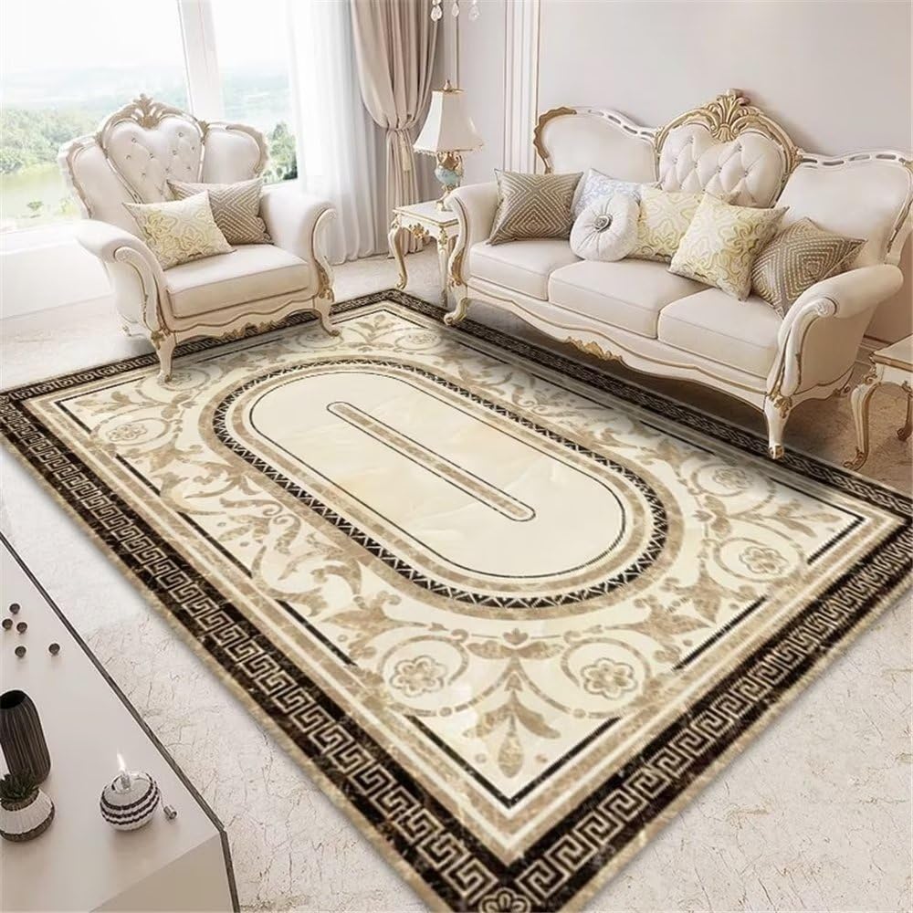 Tapis de chambre fille gris floral vintage grand format 180x280cm pour revêtement de sol moderne