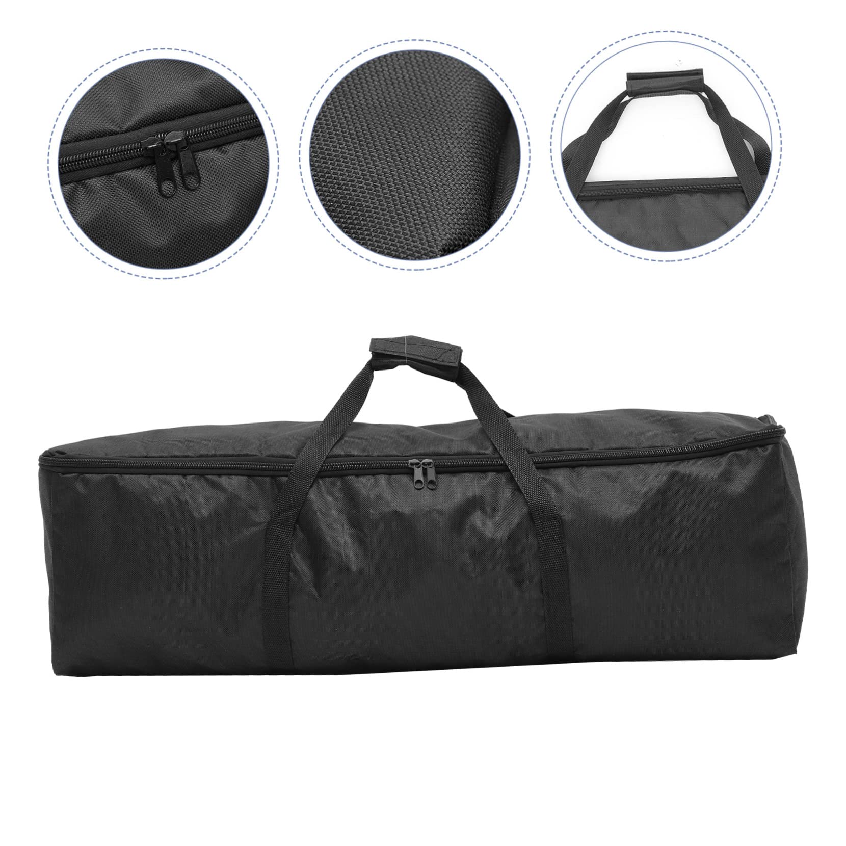 Borsa Portatreppiede Fotografica Singolo Strato Oxford Nera Doppia Zip