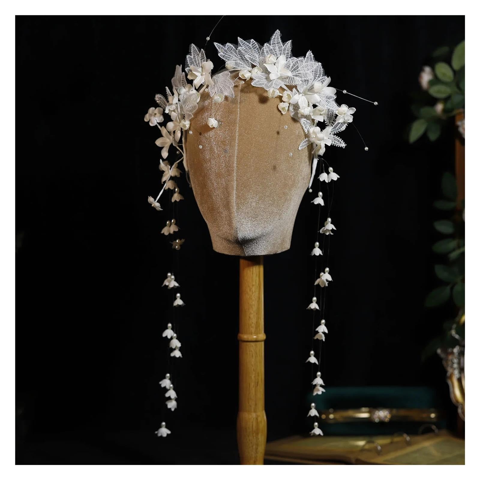 Cappellino for Velo da Sposa Due Pezzi Fiori 3D Avorio
