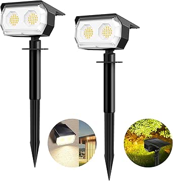 LED Spotlight Outdoor,Low Voltage Landscape Lighting IP65 Waterproof With US Plug, 3000K Warm White Outdoor