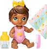 Baby Alive Shampoo and Hug Sophia Sparkle Brown Hair Doll 28cm Water Playable Doll Play Set, Toys for Girls and Boys 3 Years and Over