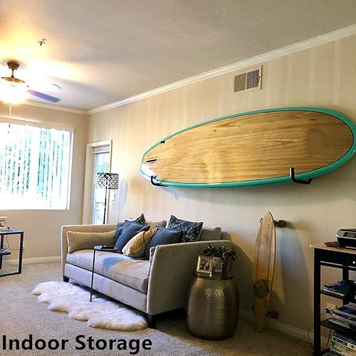 Miniatura 4 de Ganchos para kayak de almacenamiento de garaje, soporte de pared de 13.9 pulgadas, 4 ganchos resistentes para canoa, cada gancho carga máxima 99.2