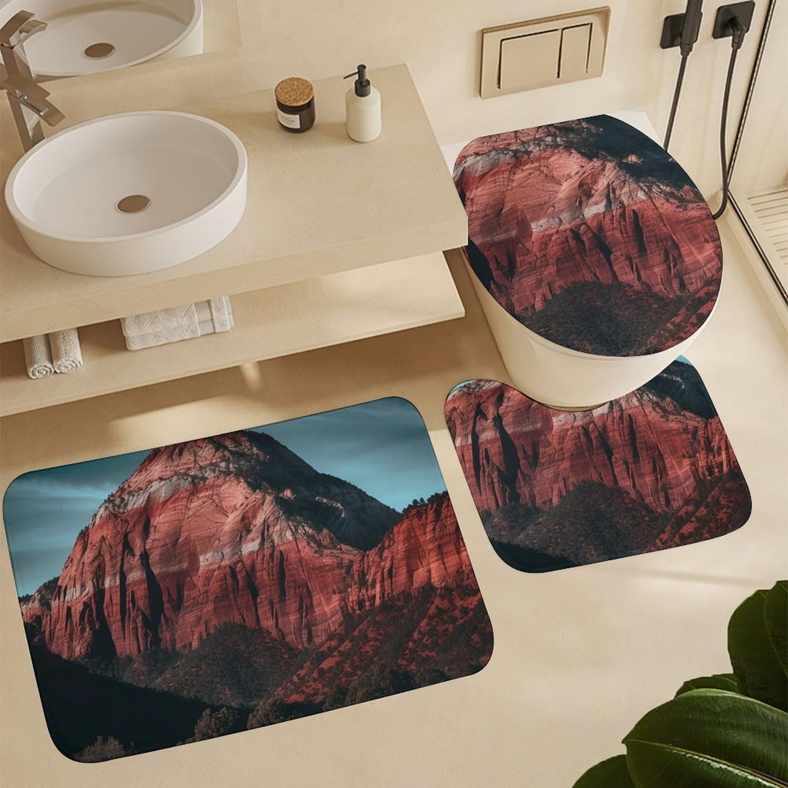 Tapis de bain Parc National pour créer une ambiance nature et chaleureuse dans la chambre