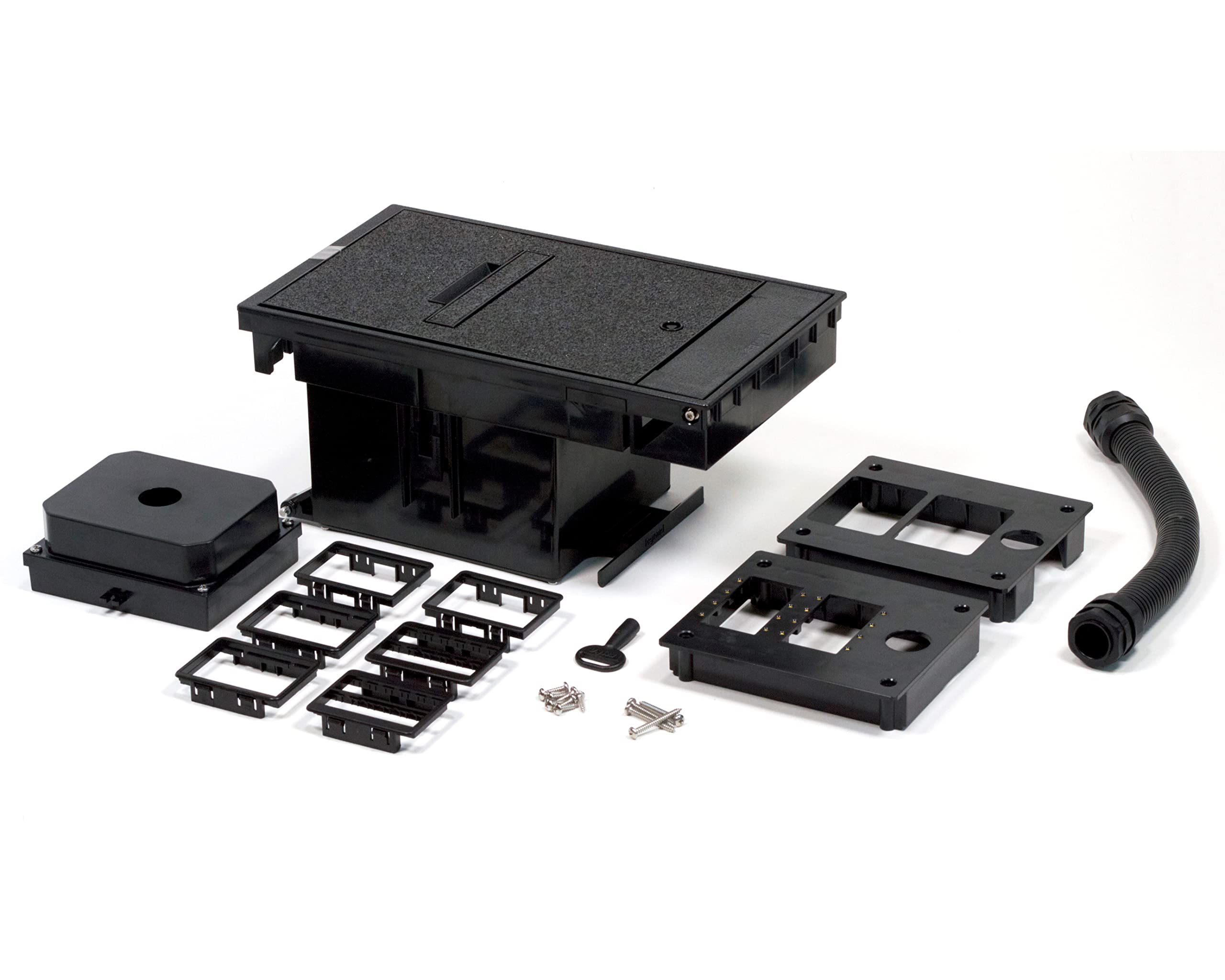 Legrand Wiremold XB814CLVBK 2-Gang Outdoor Weatherproof Ground Box Assembly, Low Voltage for Communication and A/V, Black (1 Pack)