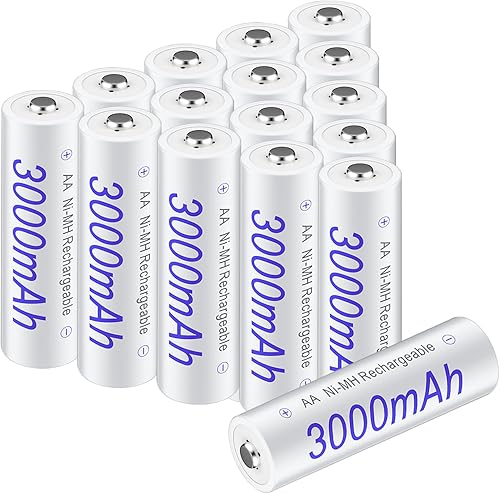 AA Rechargeable Batteries High Capacity 3000mAh 1.2V NiMH Battery Low Self Discharge Pre-Charge Double AA Battery 16 Count