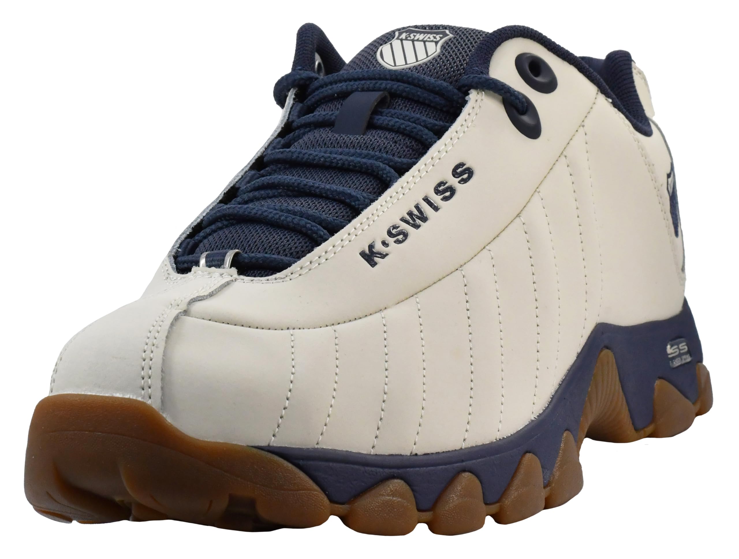 K-Swiss Mens ST329 CMF Sneaker Wide Tennis Walking Shoes Leather Upper | Court Inspired Tennis Heritage Comfort Soft Cushioning Arch Support Wide Feet Fit Chunky Silhouette Classic Style. product thumbnail 2